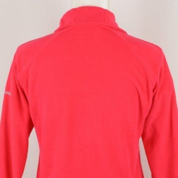 Columbia Women's Small Neon Peach 1/4 Zip Lightweight Fleece Pullover - Picture 4 of 7